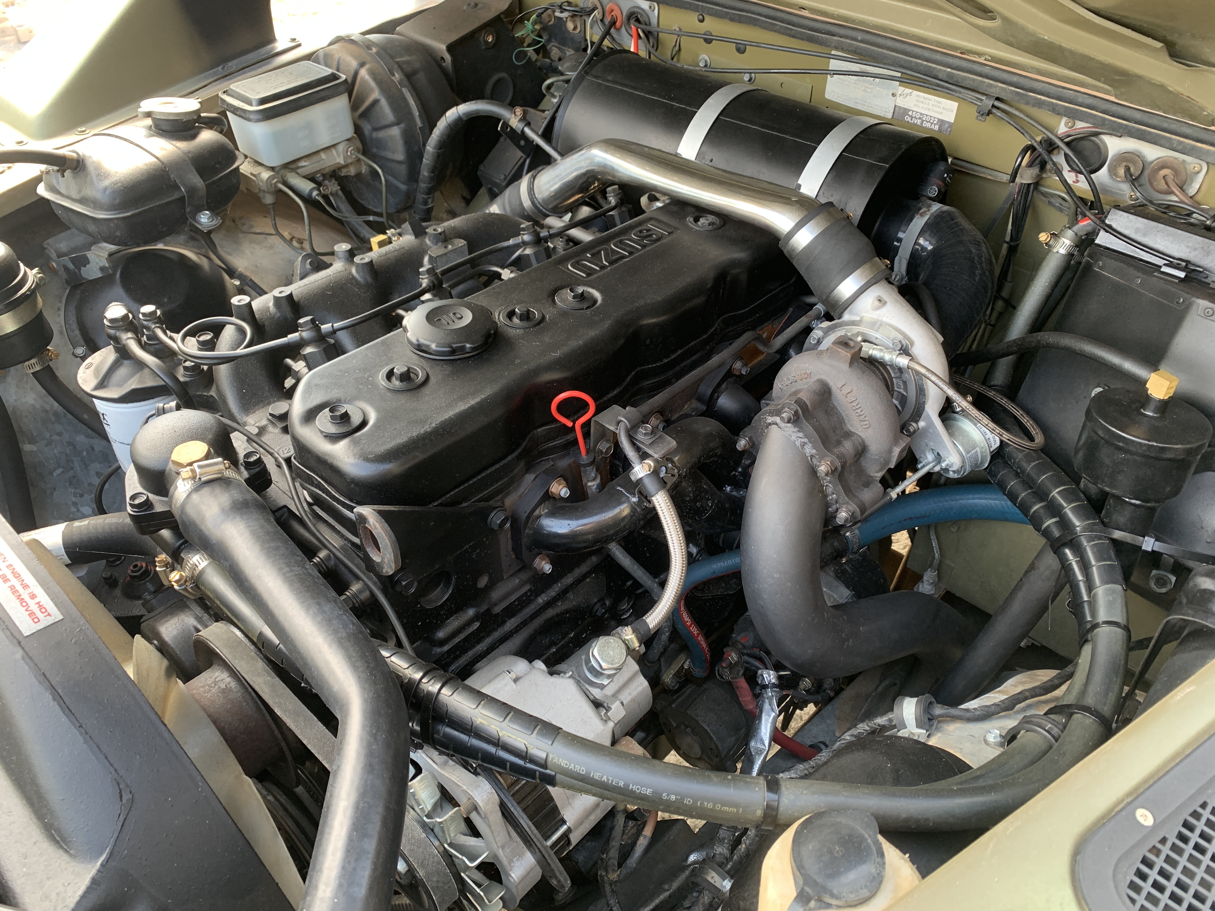 Land Rover Perentie turbo installed